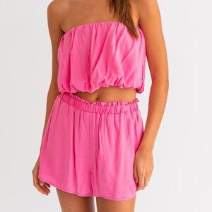 Strapless Bubble Top and Short Set - by Le Lis